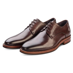 John White Mens Dovecote Brown Derby Shoes - Barucci