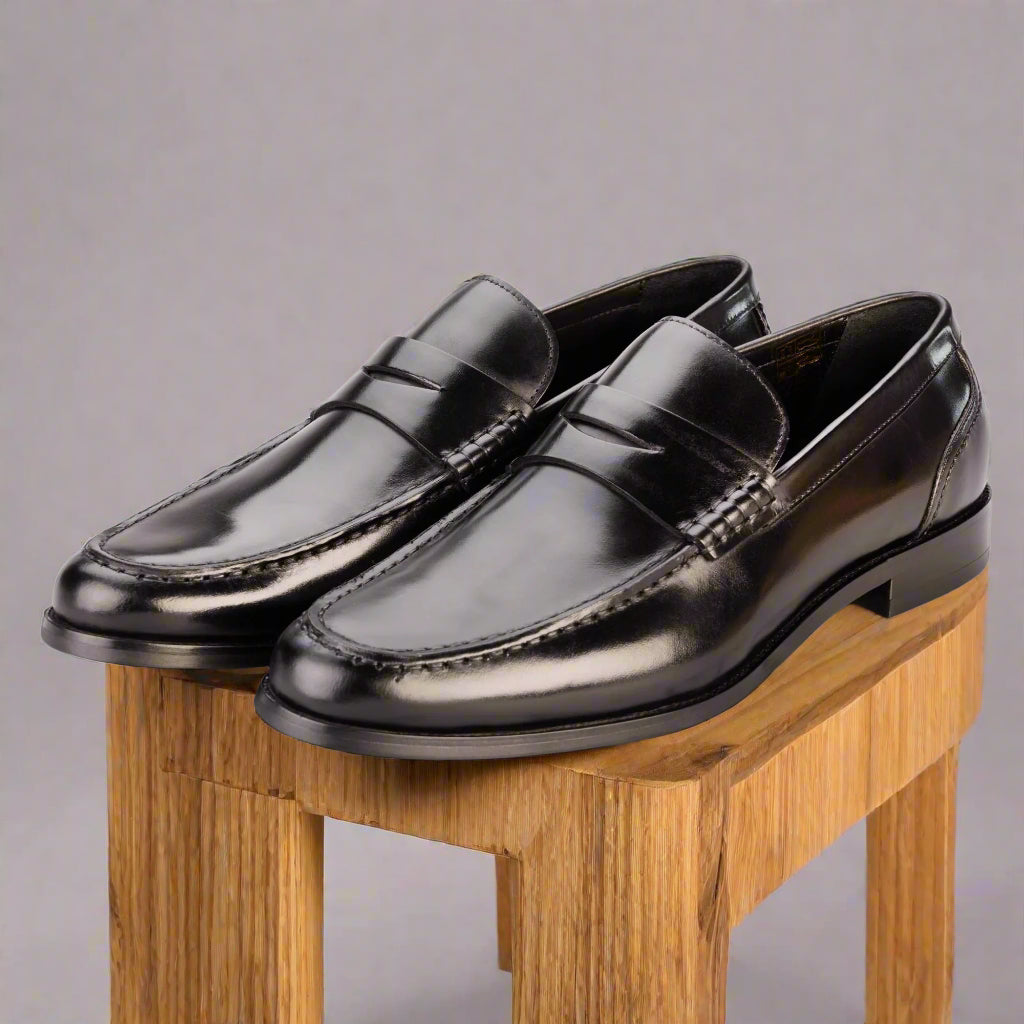 John White Mens Brown Downey Penny Loafer - Barucci