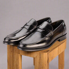 John White Mens Brown Downey Penny Loafer - Barucci