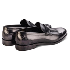 John White Mens Black Downey Penny Loafer - Barucci