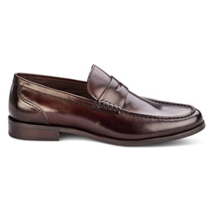 John White Mens Brown Downey Penny Loafer - Barucci