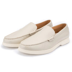 John White Mens Pearl Ethan Plain Tumbled Grain Loafer - Barucci