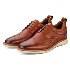 John White Mens Hopkins Tan Derby Shoes - Barucci