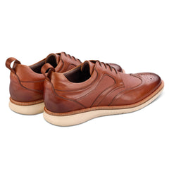 John White Mens Hopkins Tan Derby Shoes - Barucci