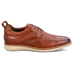John White Mens Hopkins Tan Derby Shoes - Barucci