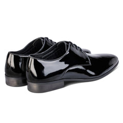 Men's Ivy Black Derby Shoes - Barucci