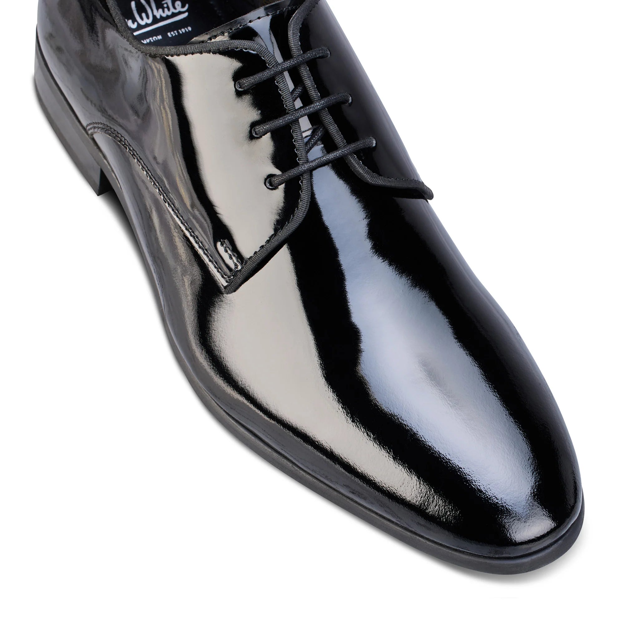 Men's Ivy Black Derby Shoes - Barucci