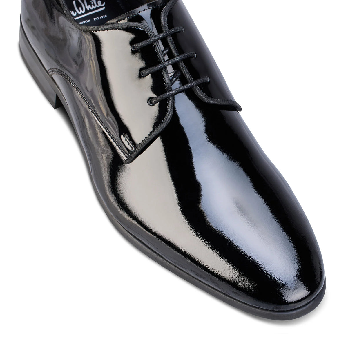 Men's Ivy Black Derby Shoes - Barucci