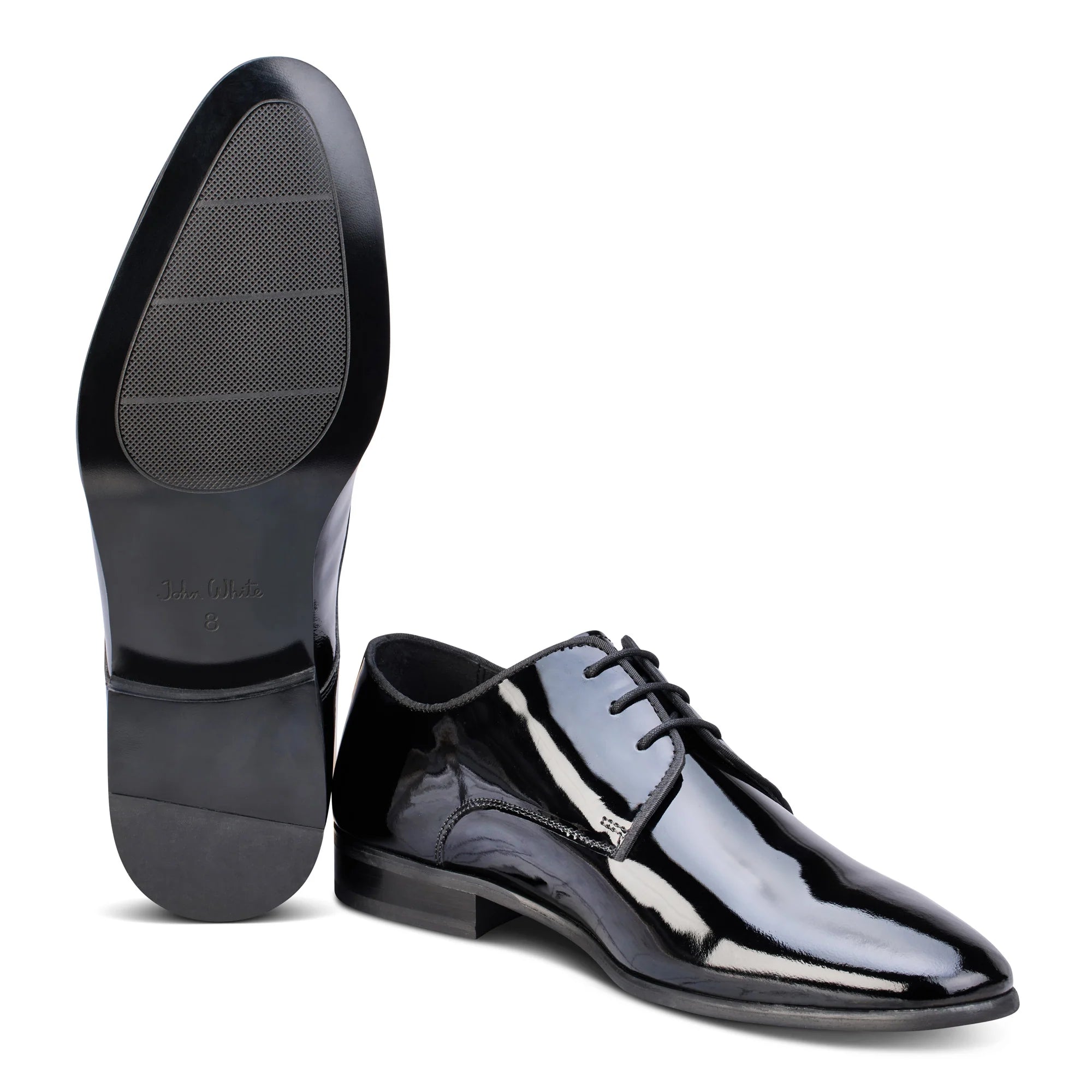 Men's Ivy Black Derby Shoes - Barucci