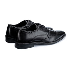 John White Mens Black Jermyn Derby Shoes - Barucci