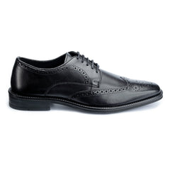 John White Mens Black Jermyn Derby Shoes - Barucci