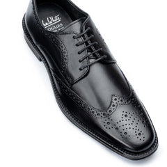John White Mens Black Jermyn Derby Shoes - Barucci