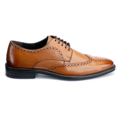 John White Mens Tan Jermyn Derby Shoes - Barucci
