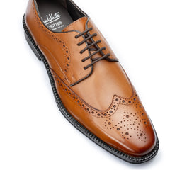 John White Mens Tan Jermyn Derby Shoes - Barucci