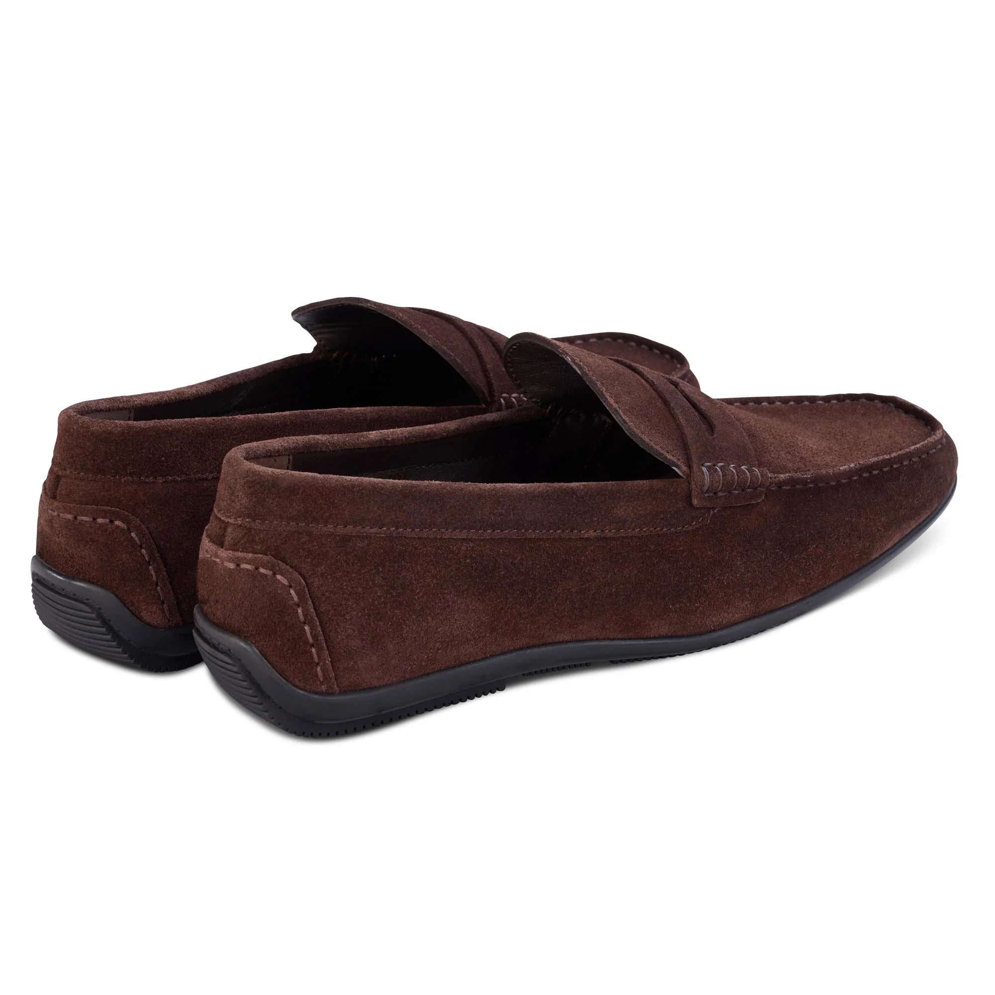 John White Mens McQueen Driving Brown Moccasins - Barucci
