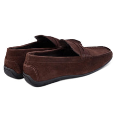 John White Mens McQueen Driving Brown Moccasins - Barucci