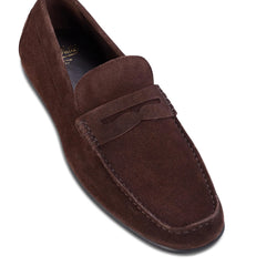 John White Mens McQueen Driving Brown Moccasins - Barucci