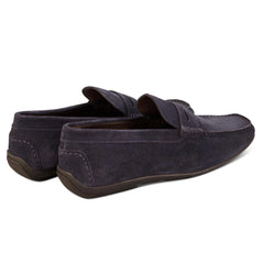 John White Mens McQueen Driving Navy Moccasins - Barucci