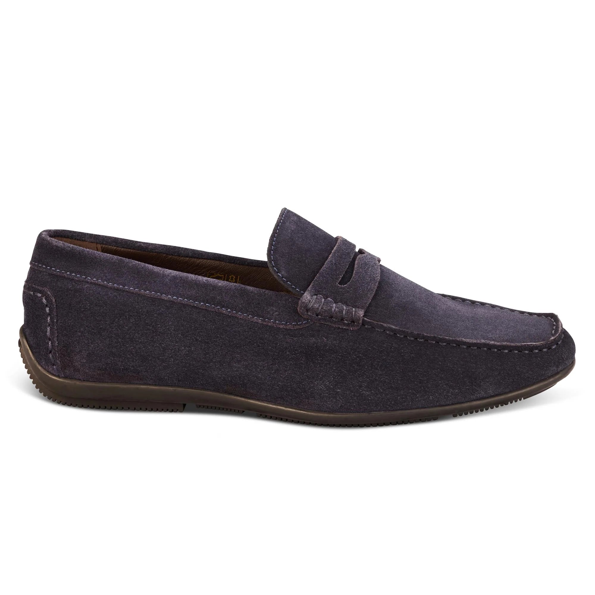 John White Mens McQueen Driving Navy Moccasins - Barucci