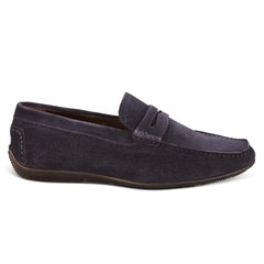 John White Mens McQueen Driving Navy Moccasins - Barucci