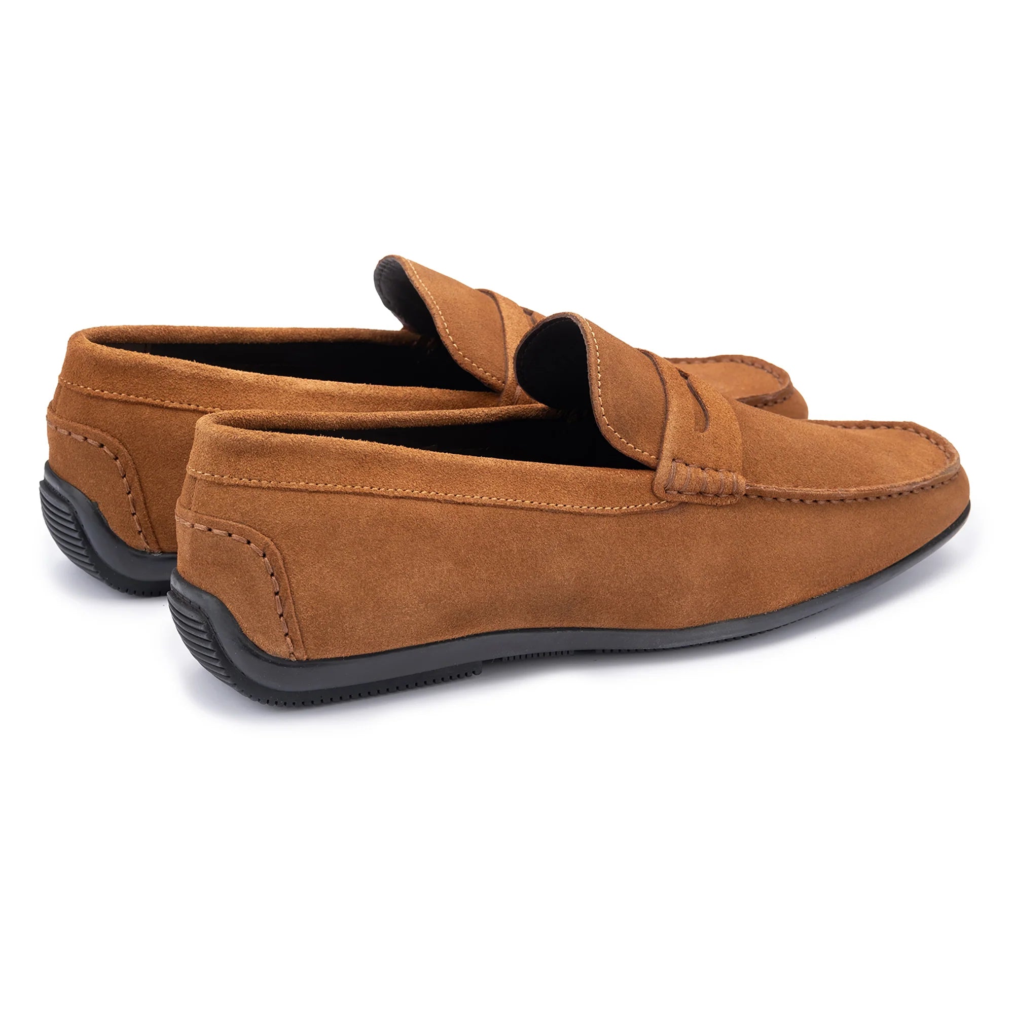 John White Mens McQueen Driving Tan Moccasins - Barucci