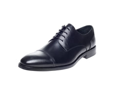 John White Mens Melton Black Derby Shoes - Barucci