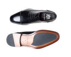 John White Mens Melton Black Derby Shoes - Barucci