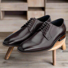 John White Mens Mumford Brown Derby Shoes - Barucci