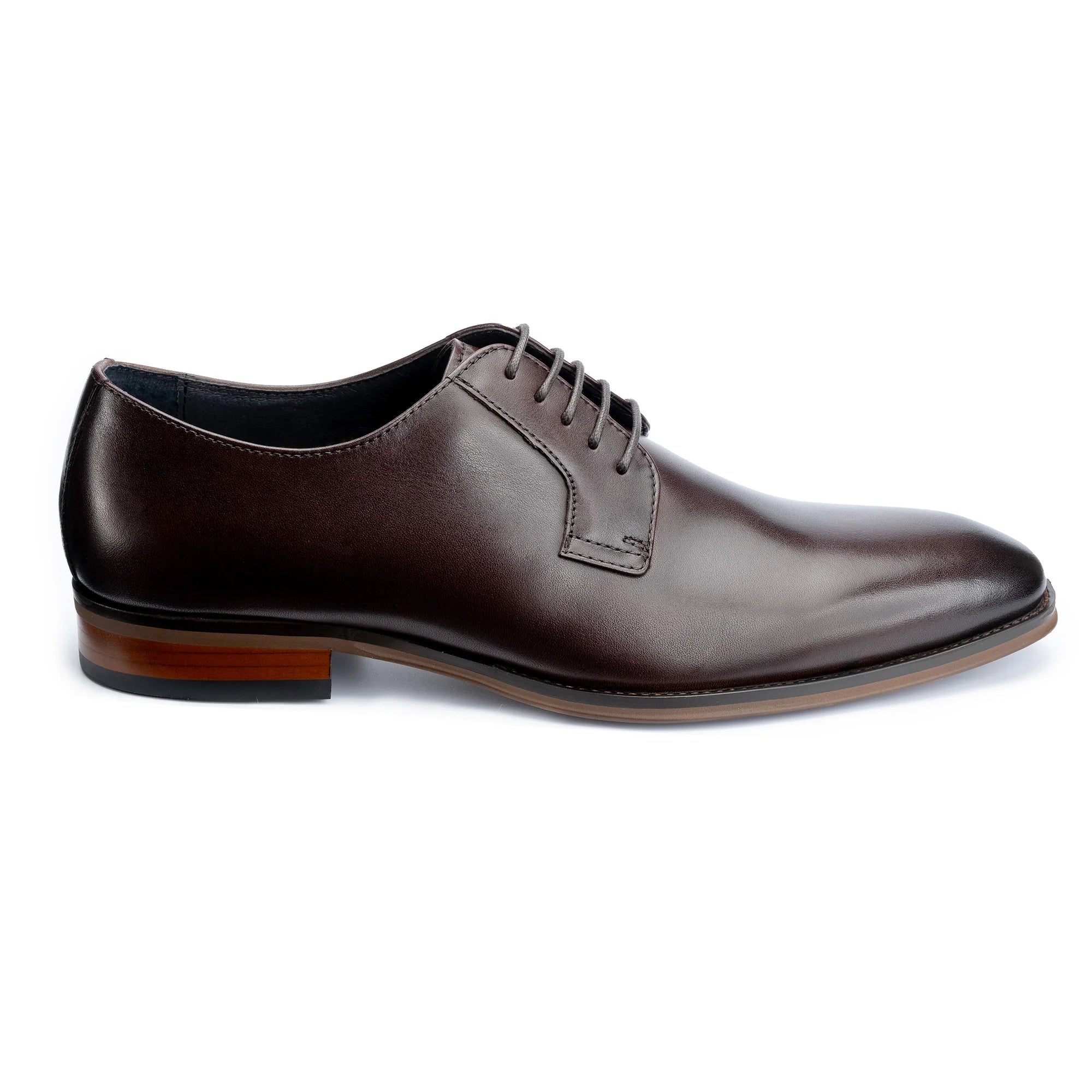 John White Mens Mumford Brown Derby Shoes - Barucci
