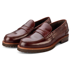 John White Mens Oxburgh Brown Penny Loafer - Barucci