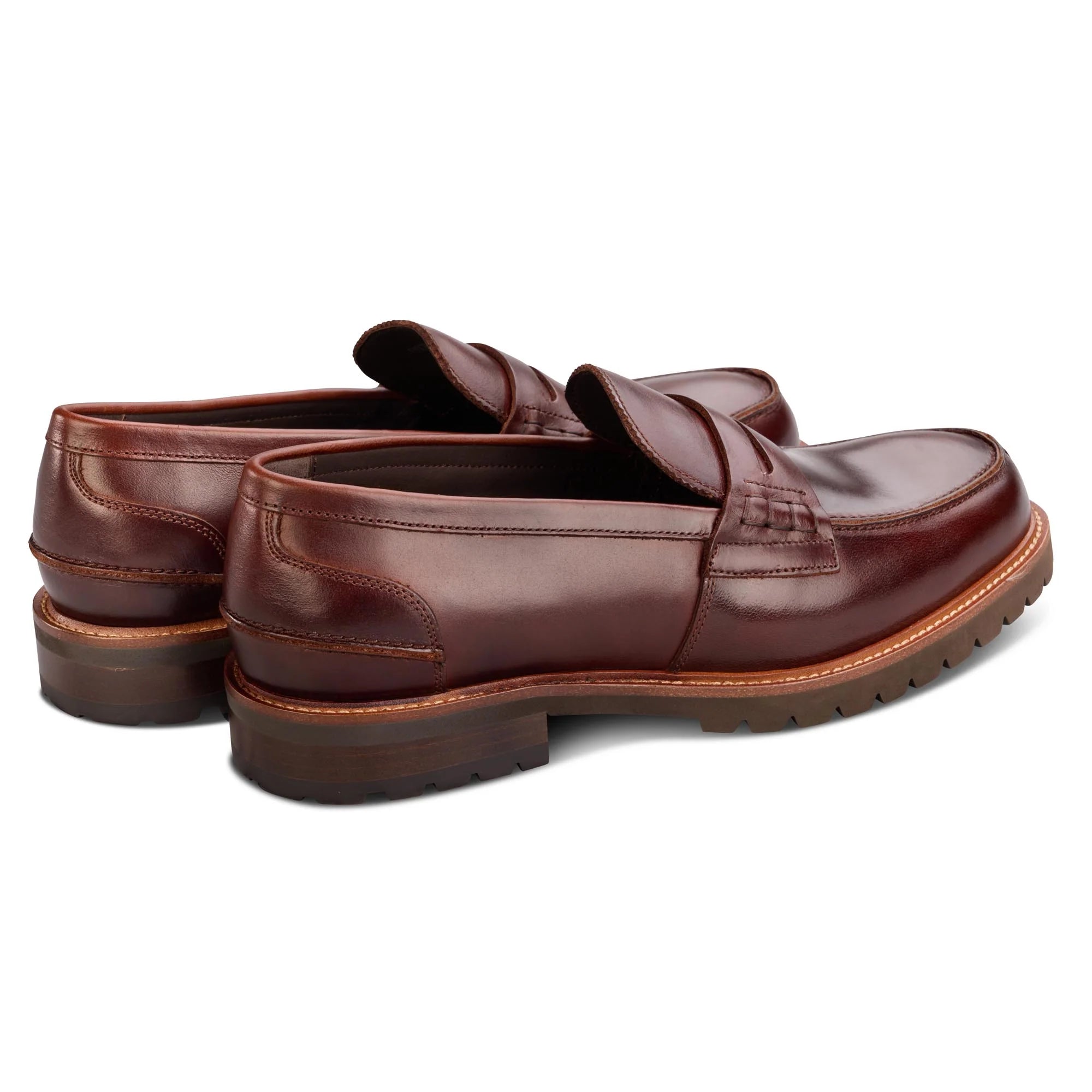 John White Mens Oxburgh Brown Penny Loafer - Barucci