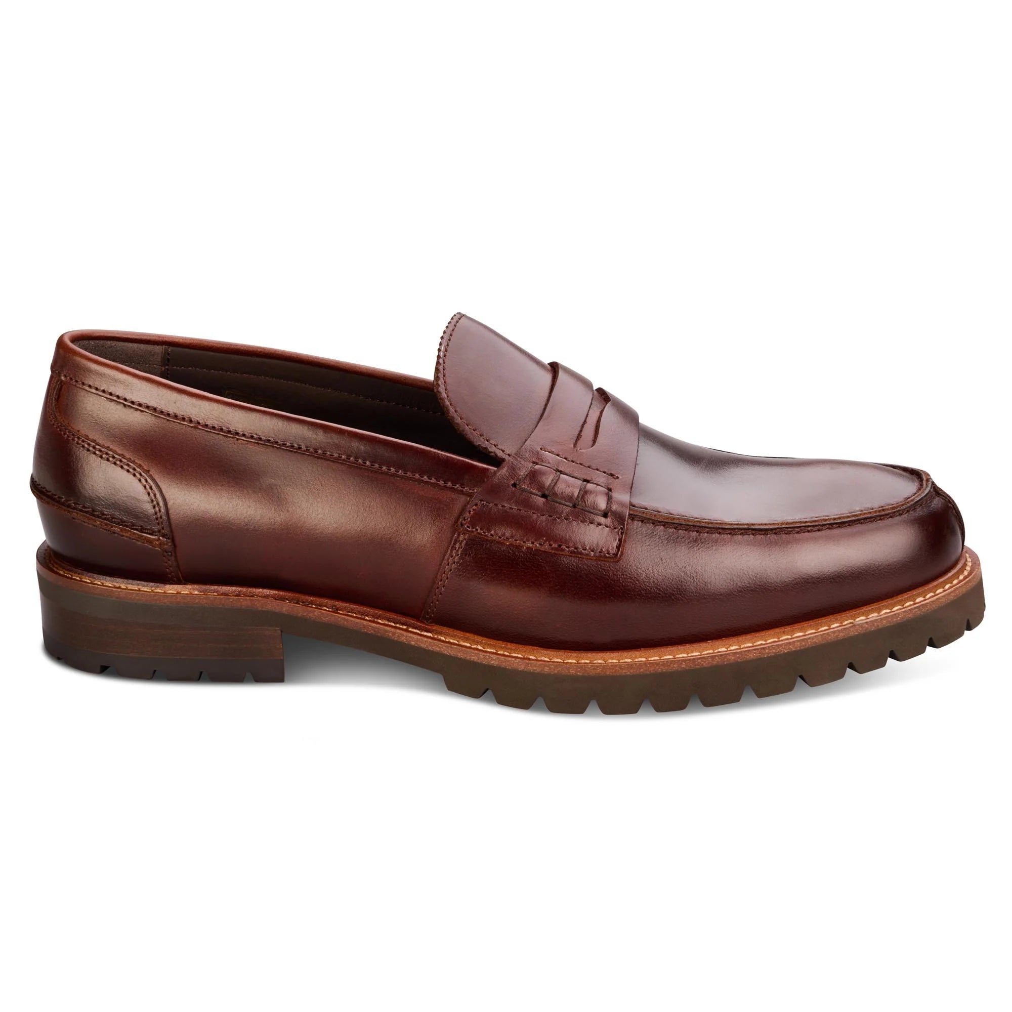 John White Mens Oxburgh Brown Penny Loafer - Barucci