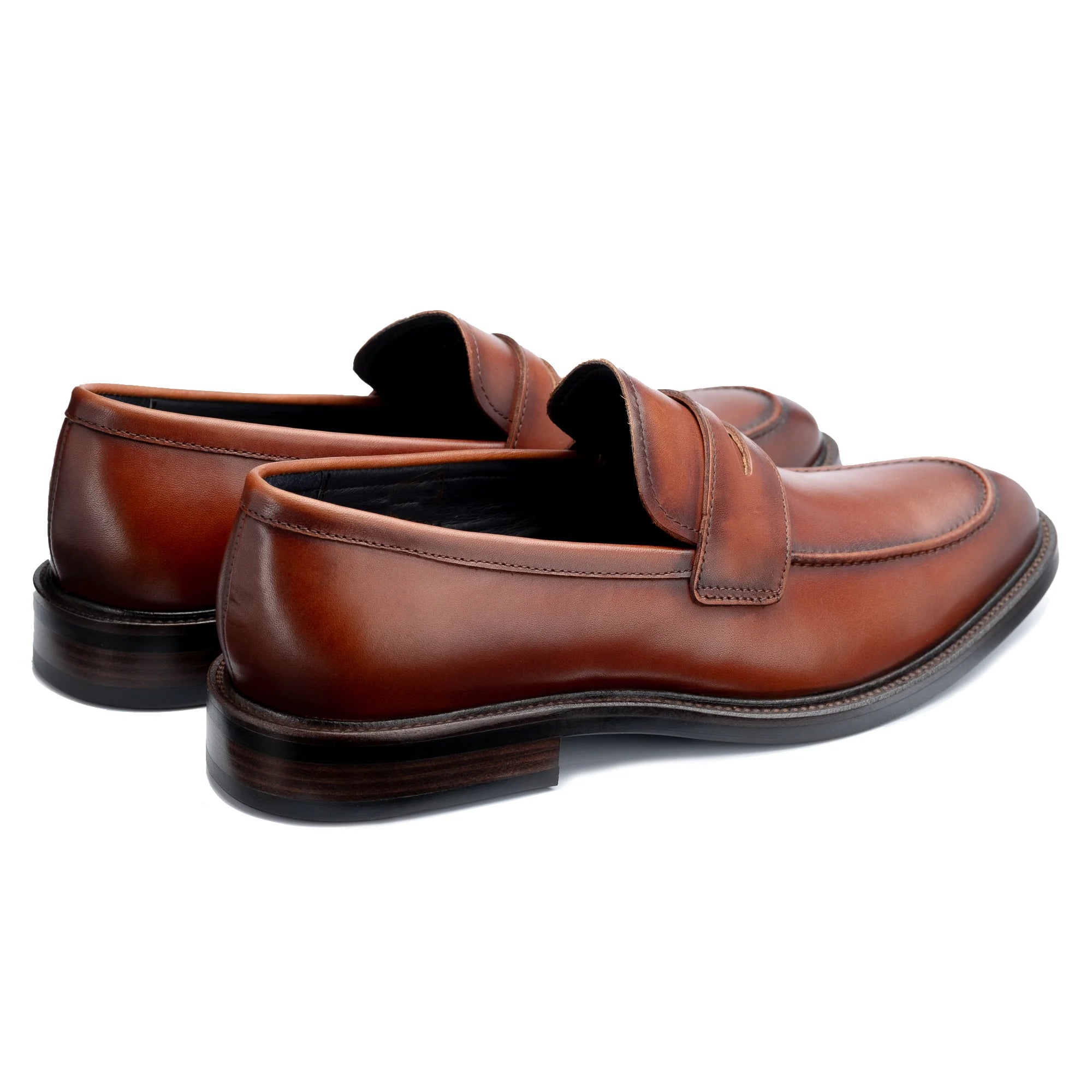 John White Mens Brown Banff Penny Loafer - Barucci