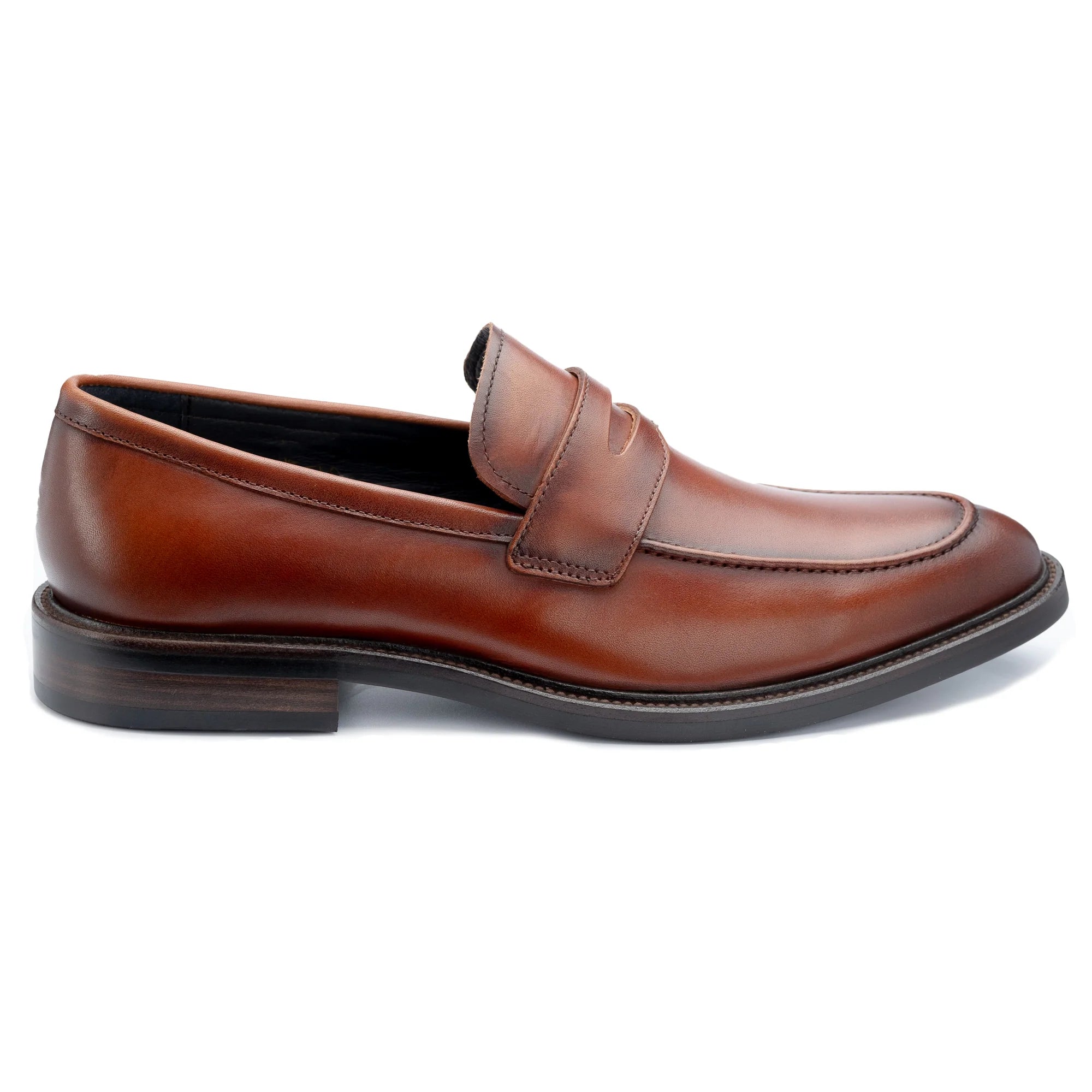 John White Mens Brown Banff Penny Loafer - Barucci