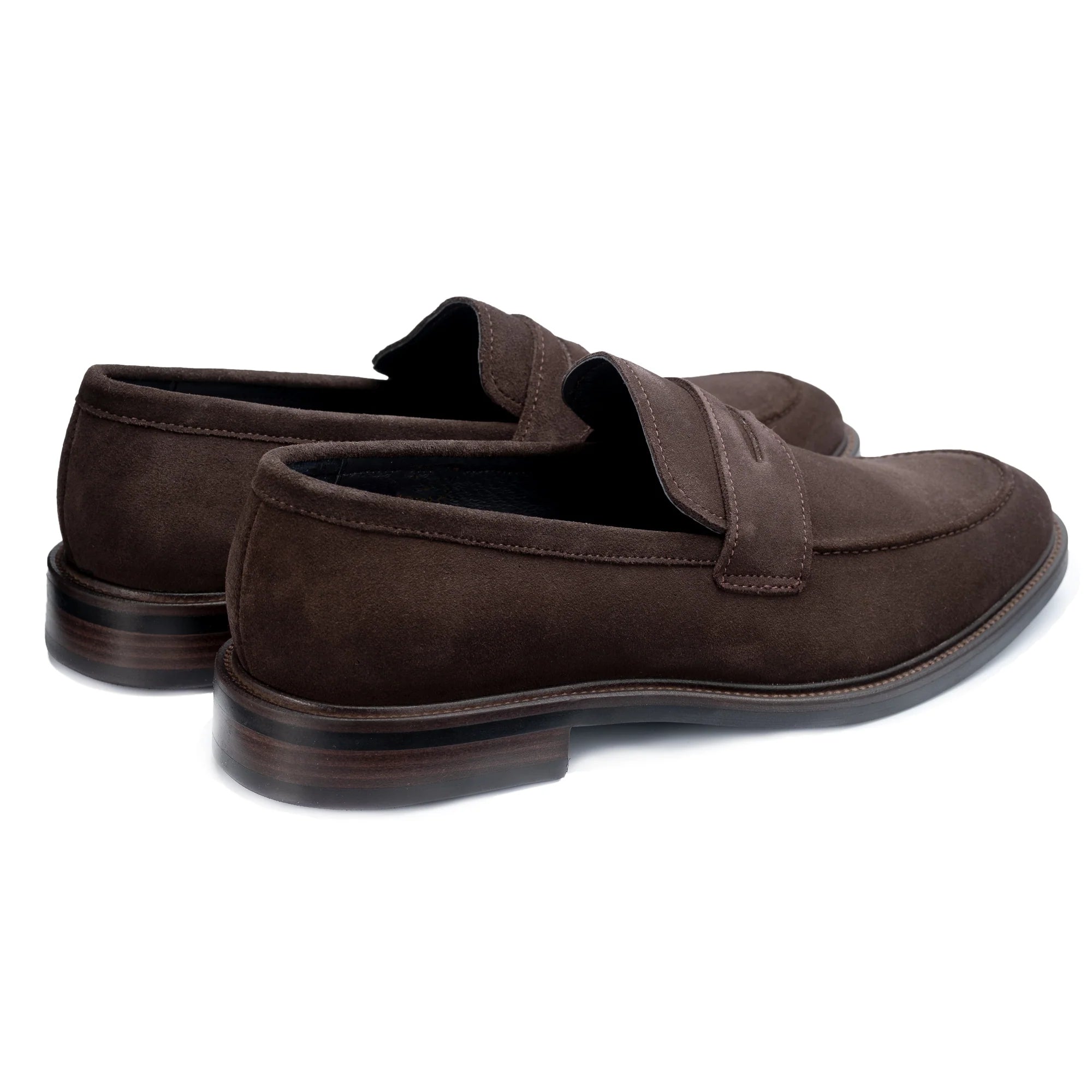John White Mens Brown Suede Banff Penny Loafer - Barucci