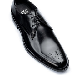 Men's Romsey Derby Black Shoes - Barucci