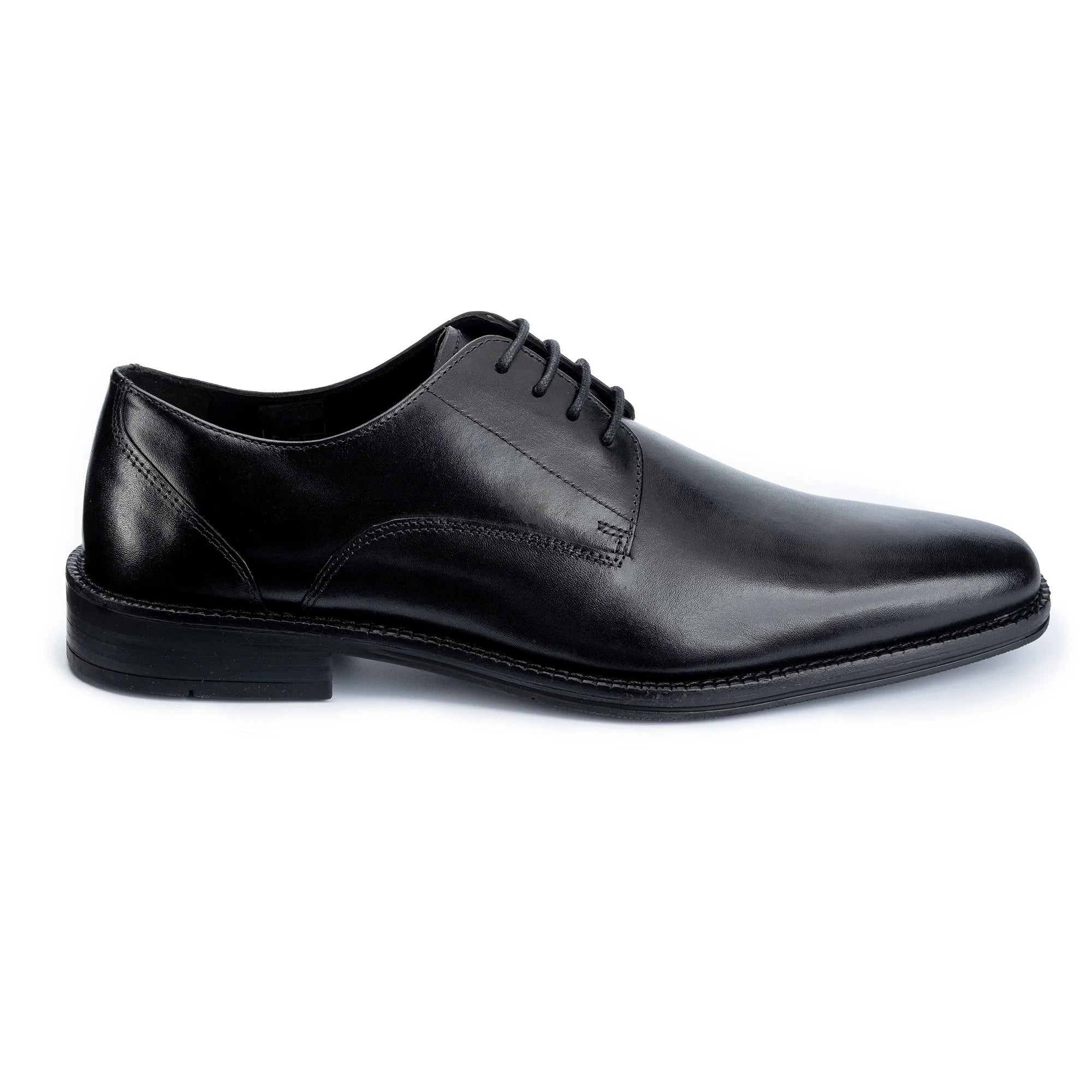 John White Mens Black Rudd Derby Shoes - Barucci