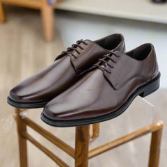 John White Mens Brown Rudd Derby Shoes - Barucci