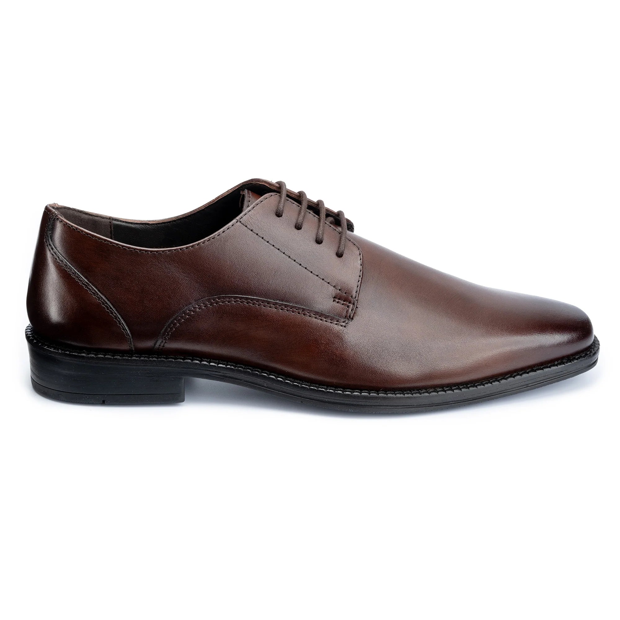 John White Mens Brown Rudd Derby Shoes - Barucci