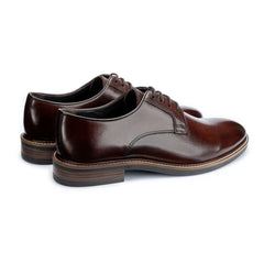 John White Mens Brown Tanner Derby Shoes - Barucci