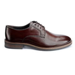 John White Mens Brown Tanner Derby Shoes - Barucci