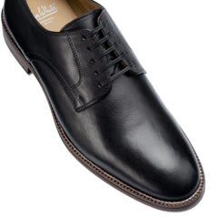 John White Mens Black Woodcote Derby Shoes - Barucci