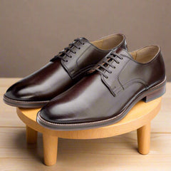 John White Mens Brown Woodcote Derby Shoes - Barucci