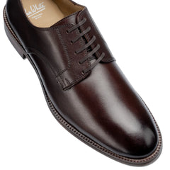 John White Mens Brown Woodcote Derby Shoes - Barucci