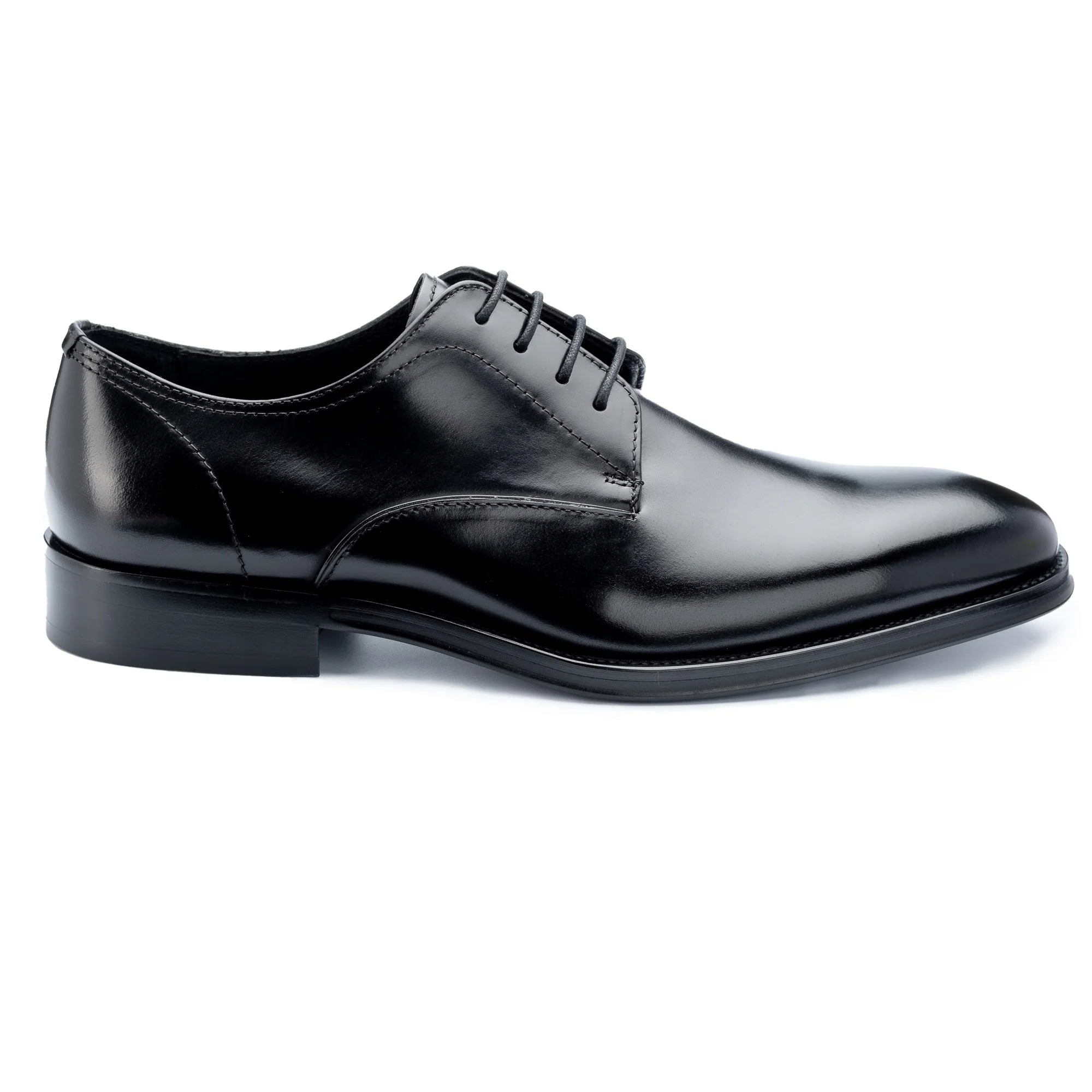 Men's Black Wilms Derby Shoes - Barucci