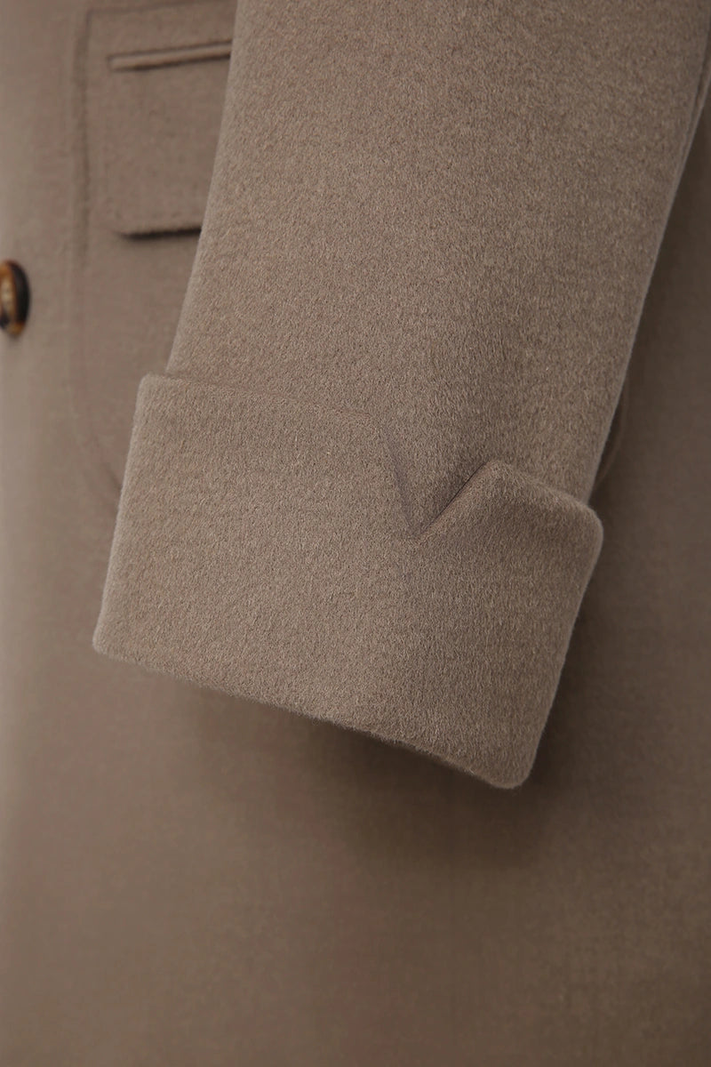 Men's Khaki British Polo Style Trench Coat Made to Measure