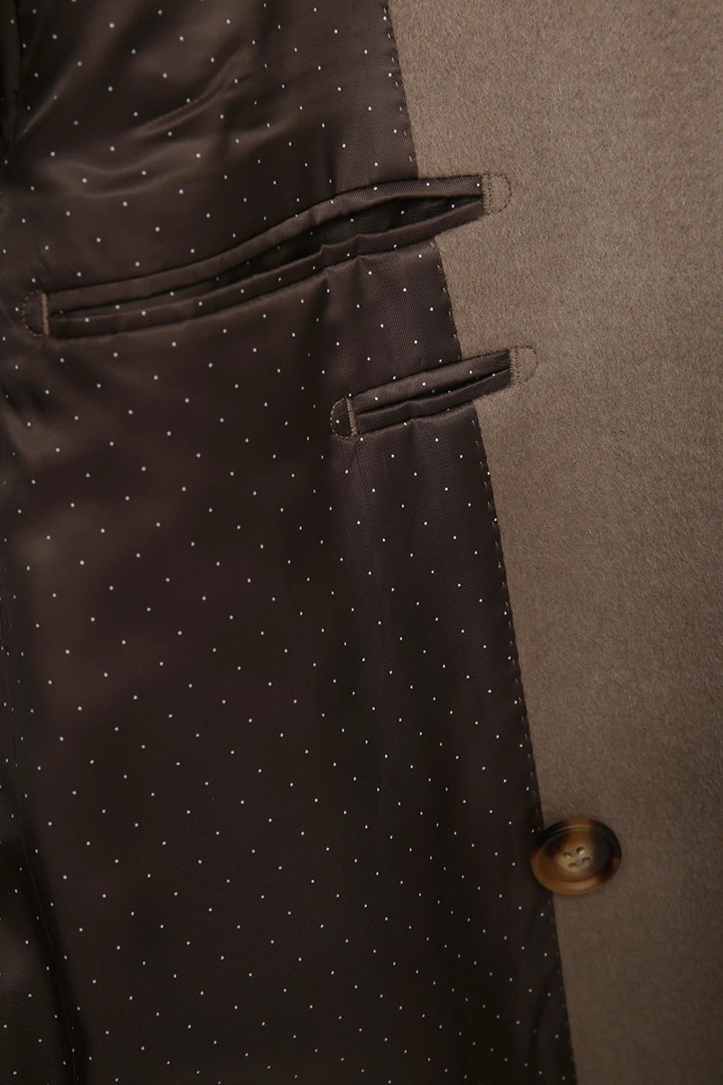Men's Khaki British Polo Style Trench Coat Made to Measure