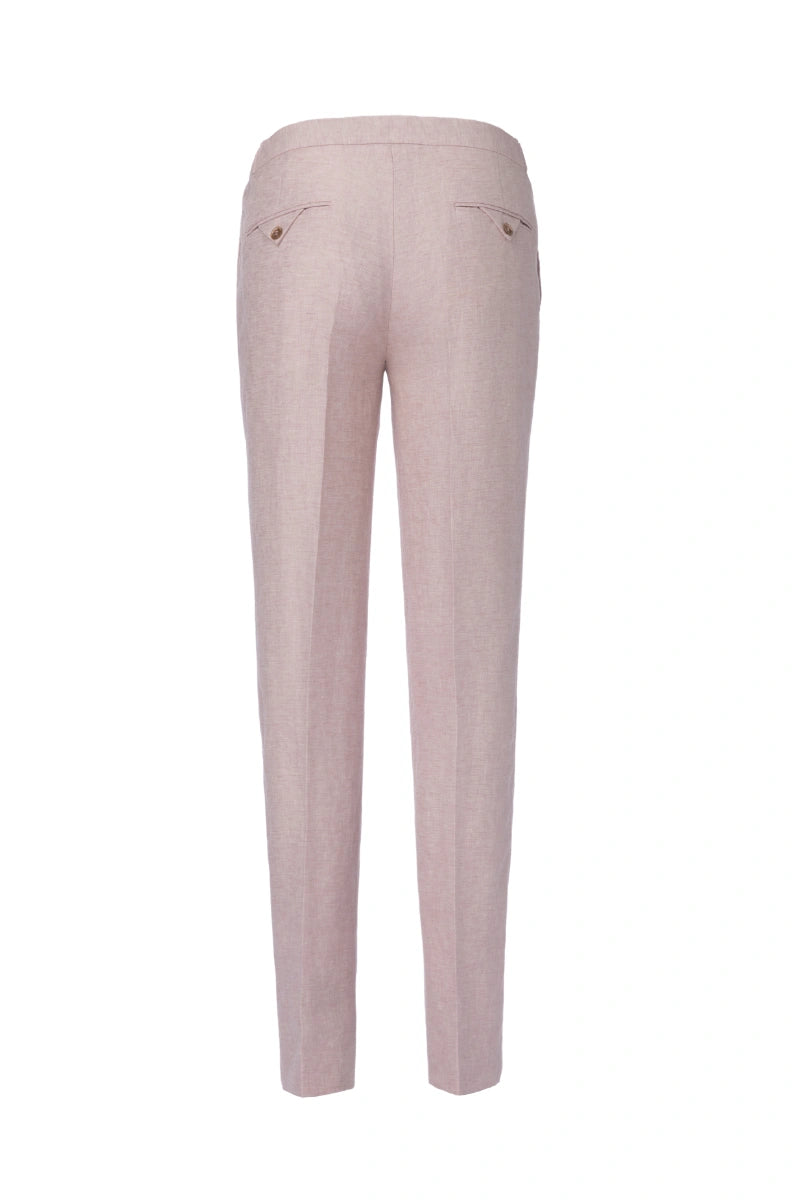 Men's Light Pink Linen Suit Made to Measure