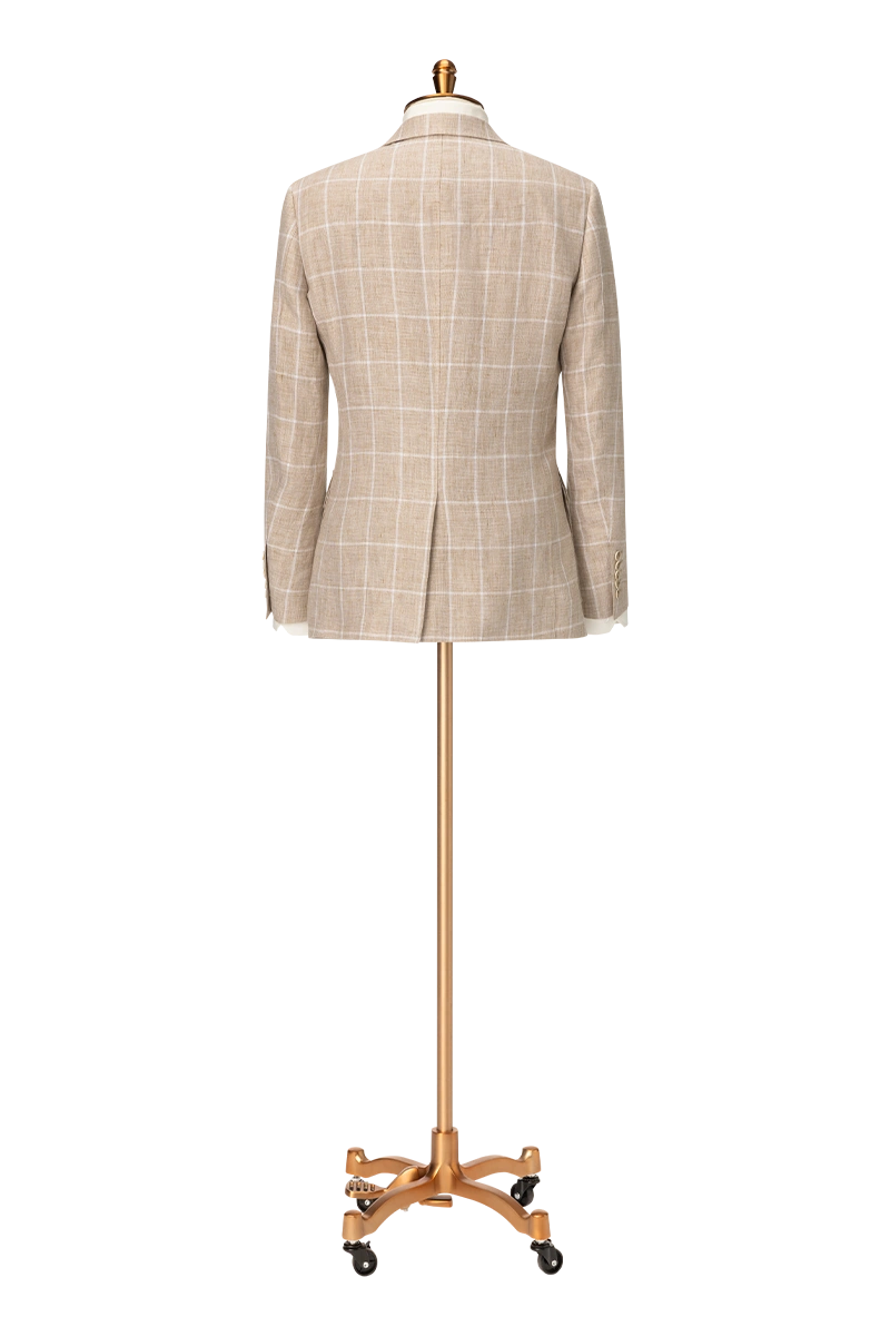 Men's Light Khaki Jacket & White Trouser Made to Measure