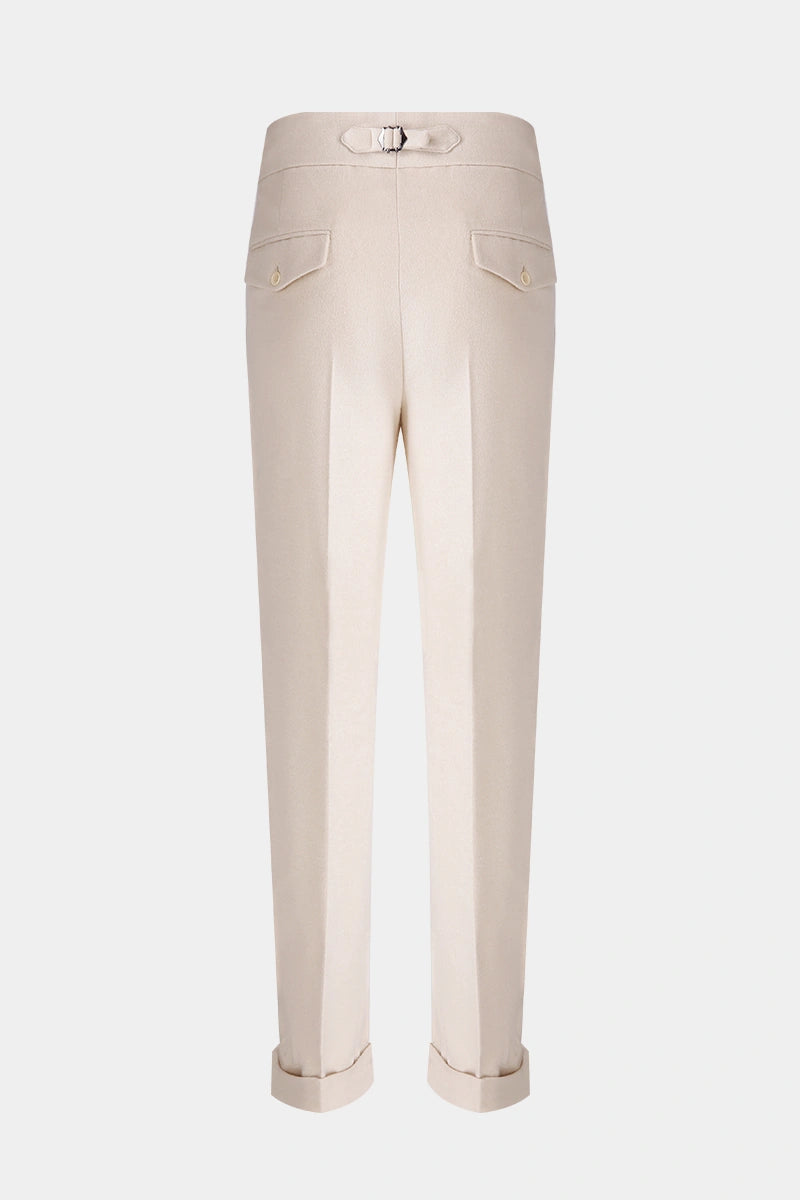 Men's Light Khaki Double Breasted Suit Made to Measure